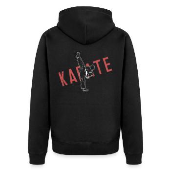karaté - Veste à capuche bio Premium Unisexe - noir - Dos - Nico (187cm)