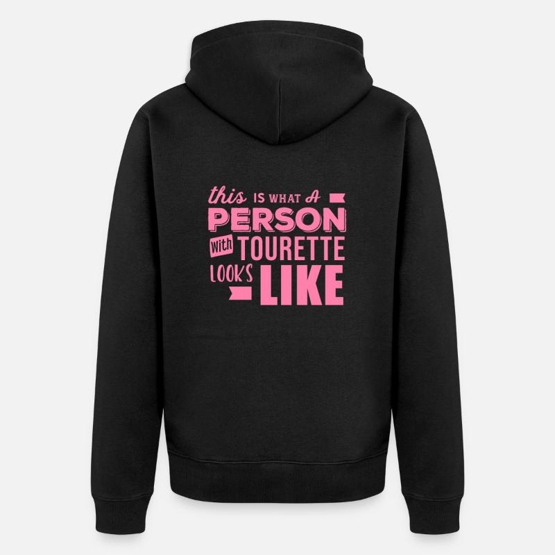 Tourette Tourette Tourette Tourette - Veste à capuche bio Premium Unisexe - noir