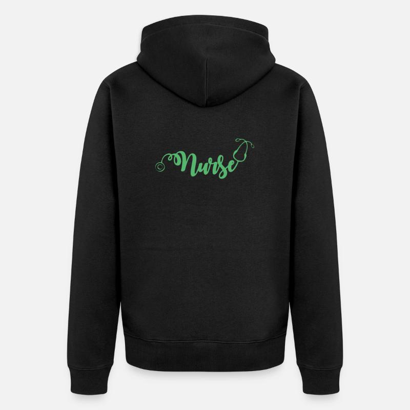 Infirmière infirmière - Veste à capuche bio Premium Unisexe - noir