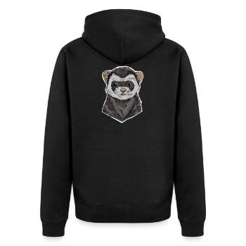 putois - Veste à capuche bio Premium Unisexe - noir - Dos - Nico (187cm)