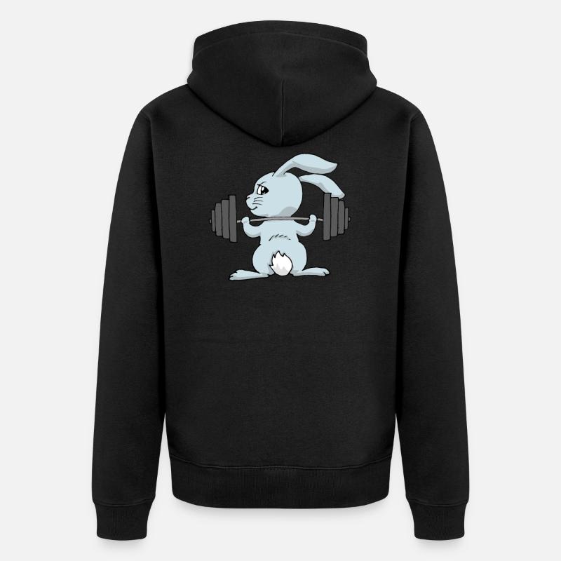 Formation de lapin - Veste à capuche bio Premium Unisexe - noir