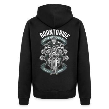 Born To Ride Skull Motocycliste Skull - Veste à capuche bio Premium Unisexe - noir - Dos - Nico (187cm)