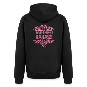 Tatouage - Veste à capuche bio Premium Unisexe - noir - Dos - Nico (187cm)