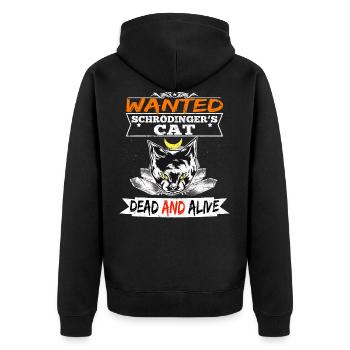 Chat de Schrödinger Dead Alive Science T-Shirt - Veste à capuche bio Premium Unisexe - noir - Dos - Nico (187cm)