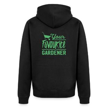 Garden Gardening Nursery Gardener Gardening - Unisex Premium Organic Zip Hoodie - black - Back - Nico (187cm)