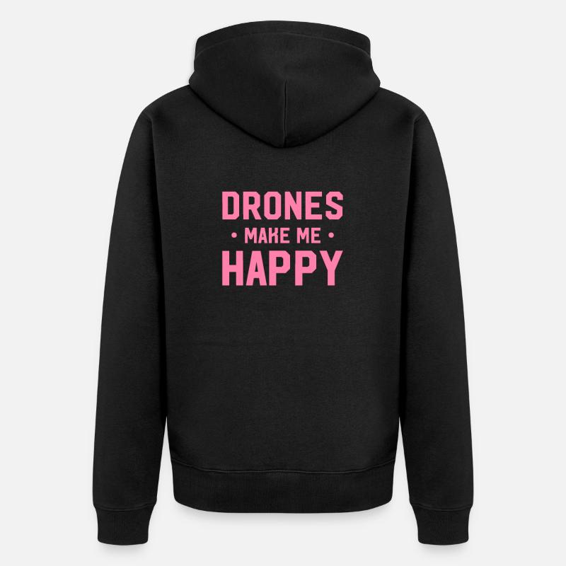 Drone - Veste à capuche bio Premium Unisexe - noir