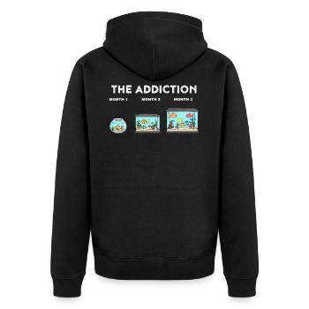 Aquarium Lustiges Aquarium Kaufsucht Geschenk - Unisex Premium Bio Zip Hoodie - Schwarz - Hinten - Nico (187cm)