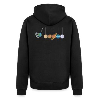 Astrophysics Funny Solar System Gift - Veste à capuche bio Premium Unisexe - noir - Dos - Nico (187cm)