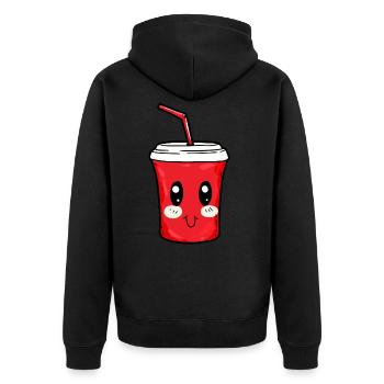 limonade rafraîchissement boisson boisson cadeau - Veste à capuche bio Premium Unisexe - noir - Dos - Nico (187cm)
