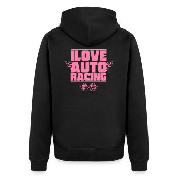 Racing Driver Racing Car Motorsport Car Racing - Unisex Premium Organic Zip Hoodie - black - Back - Nico (187cm)