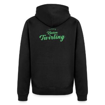Bar Turning Baton Twirling Twist Twirl - Unisex Premium Organic Zip Hoodie - black - Back - Nico (187cm)
