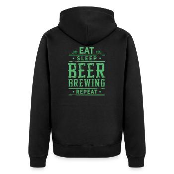 Brasser la bière - Veste à capuche bio Premium Unisexe - noir - Dos - Nico (187cm)
