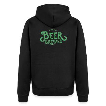 Brasser la bière - Veste à capuche bio Premium Unisexe - noir - Dos - Nico (187cm)