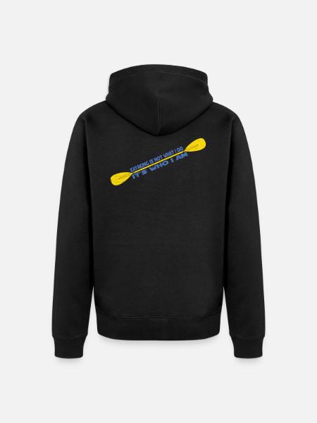 Kayaking Tshirt Kayak - Unisex Premium Organic Zip Hoodie - black