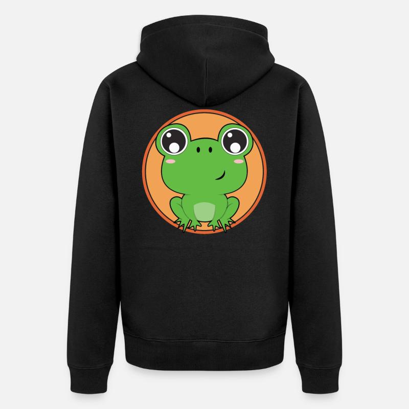 Grenouille douce - Veste à capuche bio Premium Unisexe - noir