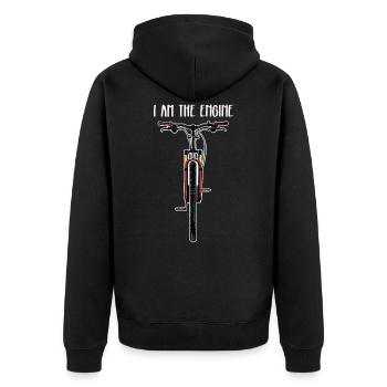 Bike Funny Je suis le vététiste à moteur - Veste à capuche bio Premium Unisexe - noir - Dos - Nico (187cm)