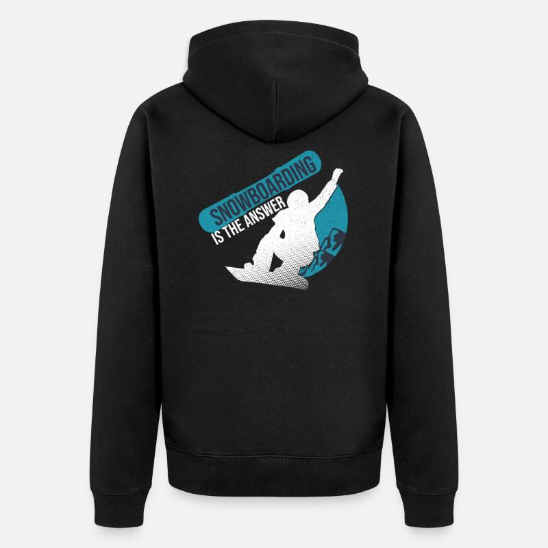 snowboard snowboard - Veste à capuche bio Premium Unisexe - noir