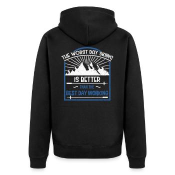 Ski ski - Veste à capuche bio Premium Unisexe - noir - Dos - Nico (187cm)