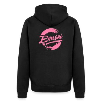 Bonsais Bonsai Gärtner Bonsai Baum Pflanze - Unisex Premium Bio Zip Hoodie - Schwarz - Hinten - Nico (187cm)