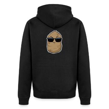 I Yam What I Yam Funny sweet potato gift - Unisex Premium Organic Zip Hoodie - black - Back - Nico (187cm)