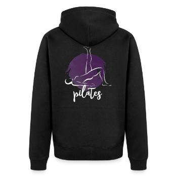 Pilates - Veste à capuche bio Premium Unisexe - noir - Dos - Nico (187cm)