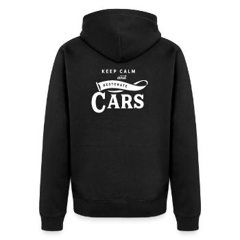 Réparation de voitures classiques - Veste à capuche bio Premium Unisexe - noir - Dos - Nico (187cm)