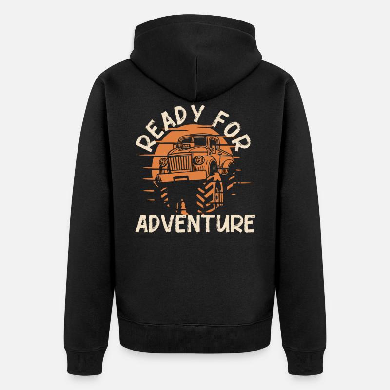 Monster Truck Adventure - Veste à capuche bio Premium Unisexe - noir