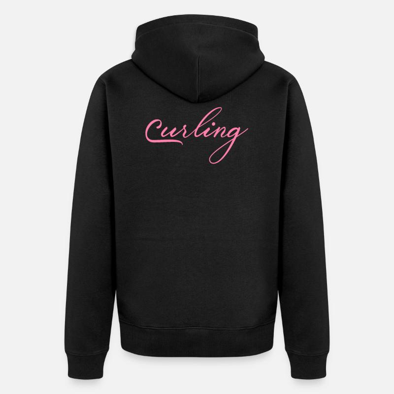 curling - Veste à capuche bio Premium Unisexe - noir