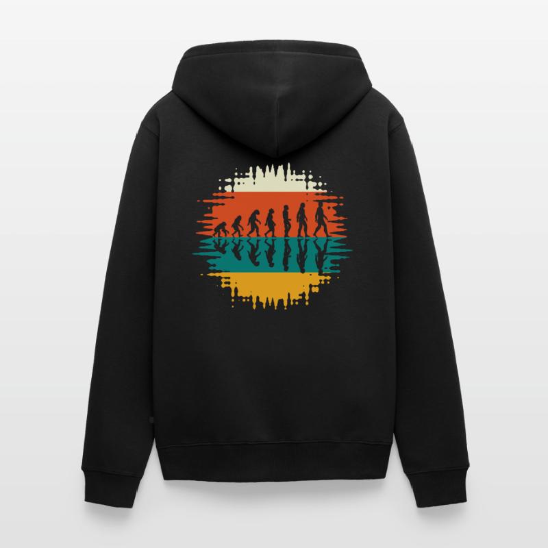 Evolution human history retro Unisex Premium Organic Zip Hoodie