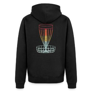 Disc Golf Retro Frolf panier cadeau de golf de disque - Veste à capuche bio Premium Unisexe - noir - Dos - Nico (187cm)