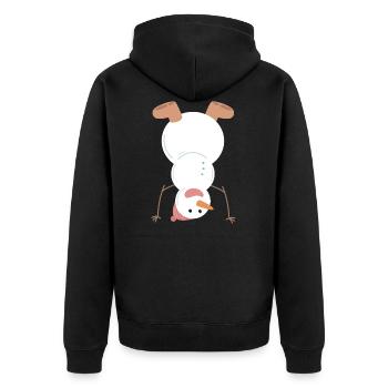 bonhomme de neige - Veste à capuche bio Premium Unisexe - noir - Dos - Nico (187cm)