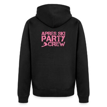 Apres Ski Party Team - Unisex Premium Organic Zip Hoodie - black - Back - Nico (187cm)