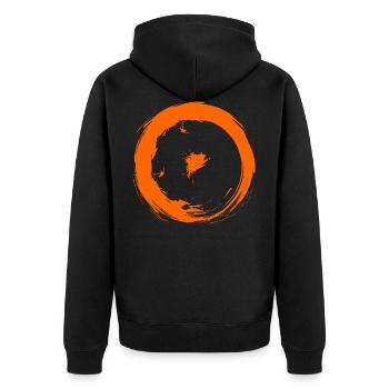 Soleil astronomique - Veste à capuche bio Premium Unisexe - noir - Dos - Nico (187cm)