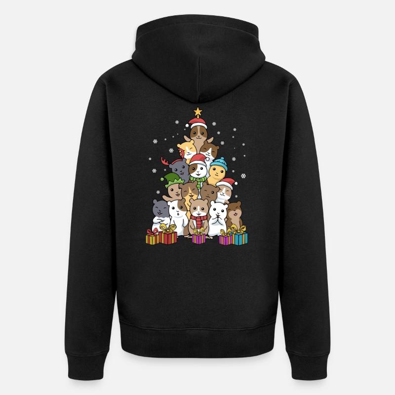 Cobaye noël drôle cobaye - Veste à capuche bio Premium Unisexe - noir