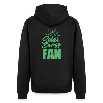 Énergie solaire - Veste à capuche bio Premium Unisexe - noir - Dos - Nico (187cm)