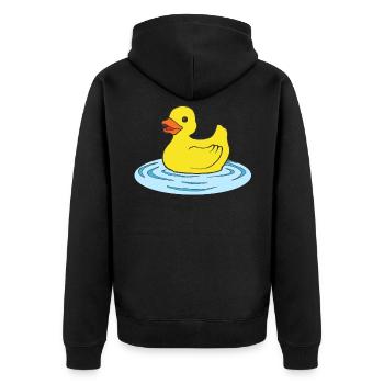 Canard de bain - Veste à capuche bio Premium Unisexe - noir - Dos - Nico (187cm)
