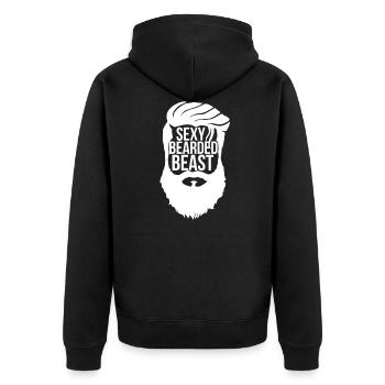 Bête Barbu Sexy - Veste à capuche bio Premium Unisexe - noir - Dos - Nico (187cm)