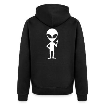 étranger - Veste à capuche bio Premium Unisexe - noir - Dos - Nico (187cm)
