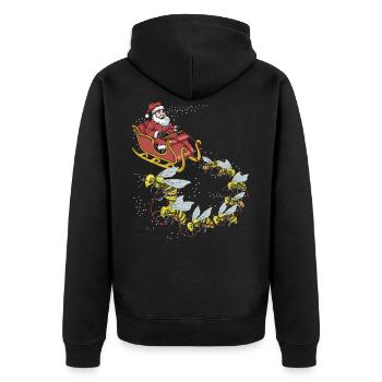 Bee Christmas - Veste à capuche bio Premium Unisexe - noir - Dos - Nico (187cm)