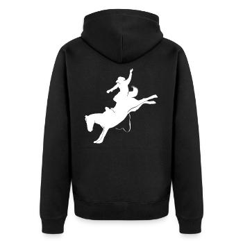 cow-boy - Veste à capuche bio Premium Unisexe - noir - Dos - Nico (187cm)