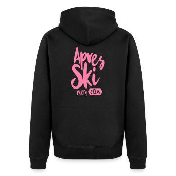 Apres ski party - Veste à capuche bio Premium Unisexe - noir - Dos - Nico (187cm)