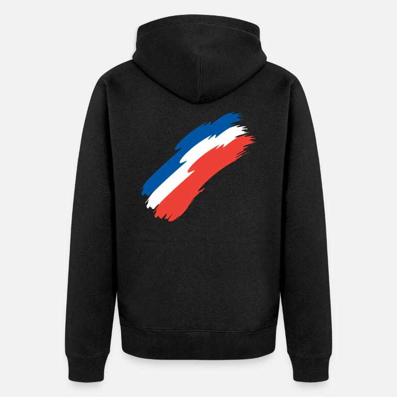 Drapeau drapeau de la France - Veste à capuche bio Premium Unisexe - noir
