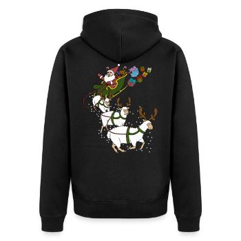 Moutons noël - Veste à capuche bio Premium Unisexe - noir - Dos - Nico (187cm)