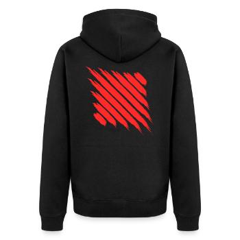 Abstract modern art - Unisex Premium Organic Zip Hoodie - black - Back - Nico (187cm)