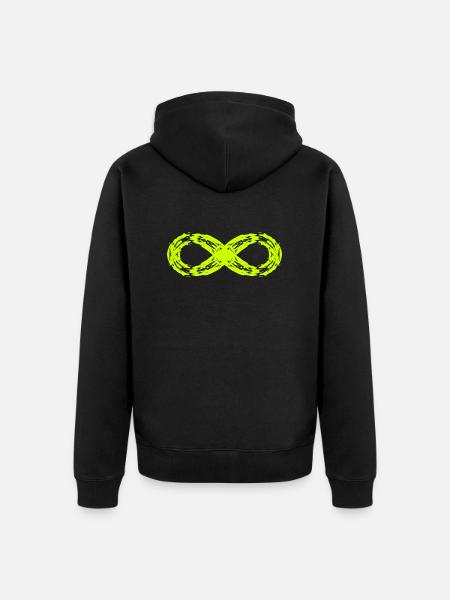 Infinity symbol sign icon - Unisex Premium Organic Zip Hoodie - black