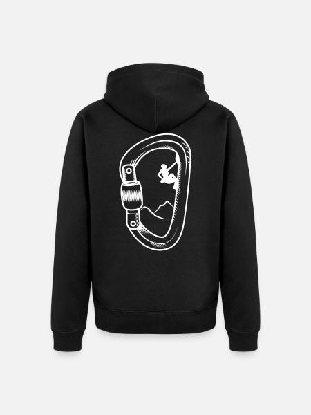 Maillot de mousqueton - Veste à capuche bio Premium Unisexe - noir
