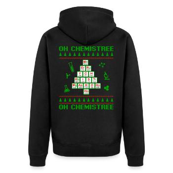 Oh Chemistree Chimie Noël - Veste à capuche bio Premium Unisexe - noir - Dos - Nico (187cm)