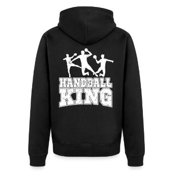 Handballer roi handballer - Veste à capuche bio Premium Unisexe - noir - Dos - Nico (187cm)