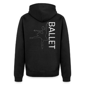 Ballet Ballet Ballerine cadeau théâtre danse - Veste à capuche bio Premium Unisexe - noir - Dos - Nico (187cm)