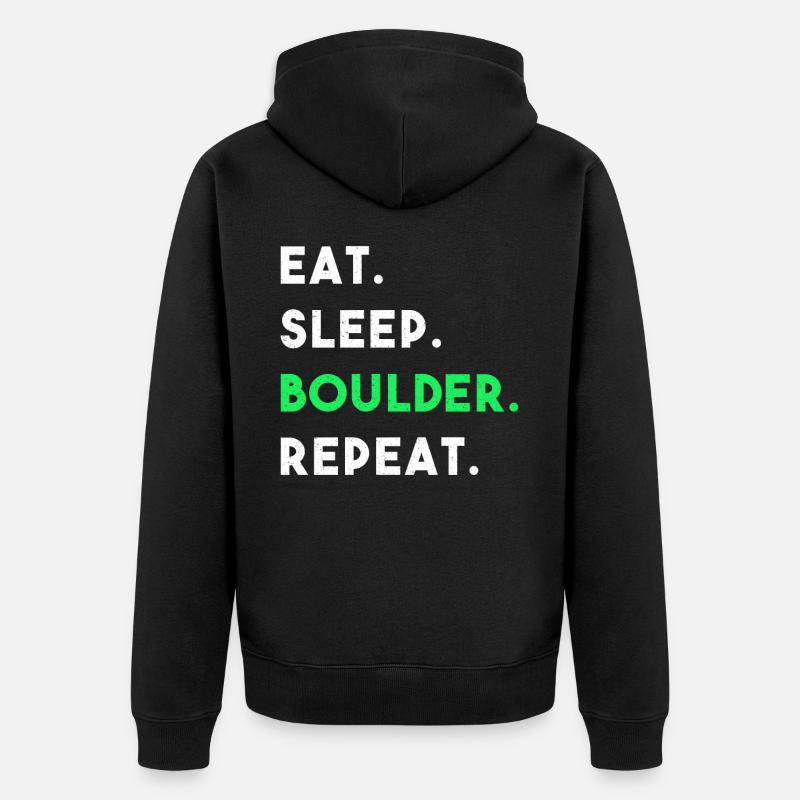 MANGER RÉPÉTITION BOULDER SLEEP - Veste à capuche bio Premium Unisexe - noir